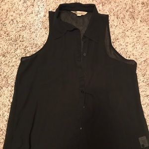 Black sheer tank top